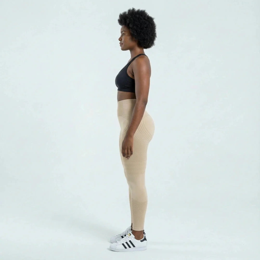 3D Leggings - Beige
