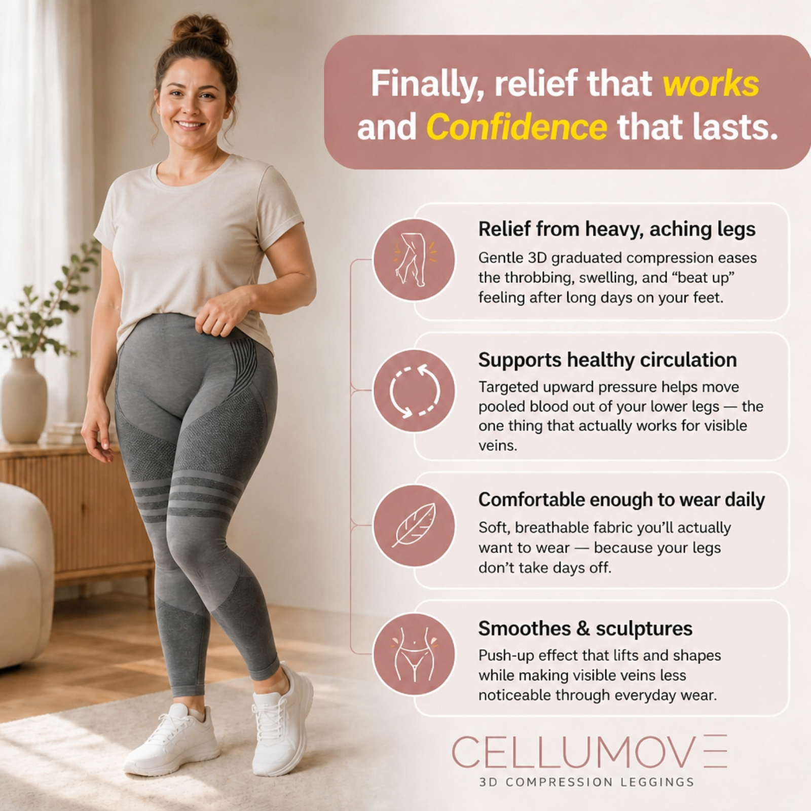 Varicose Vein 3D Compression Legging