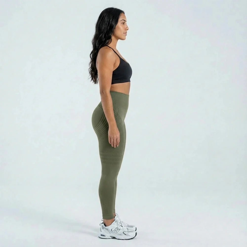 3D Leggings - Army Green