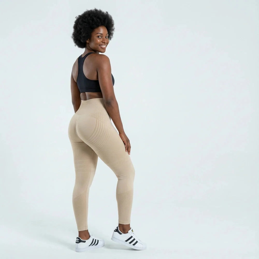 3D Leggings - Beige